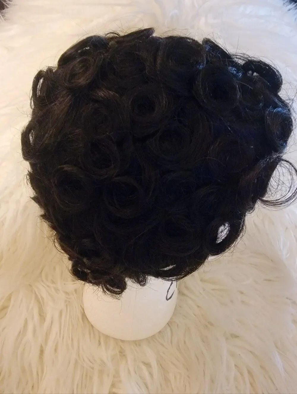 🆕️➿️Curly Pixie Wig, Black, 4